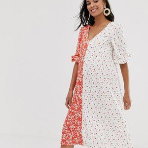 ASOS Maternity floral split shift dress